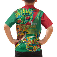 Guyana Republic Day Kid Hawaiian Shirt Happy Mashramani 55th Anniversary