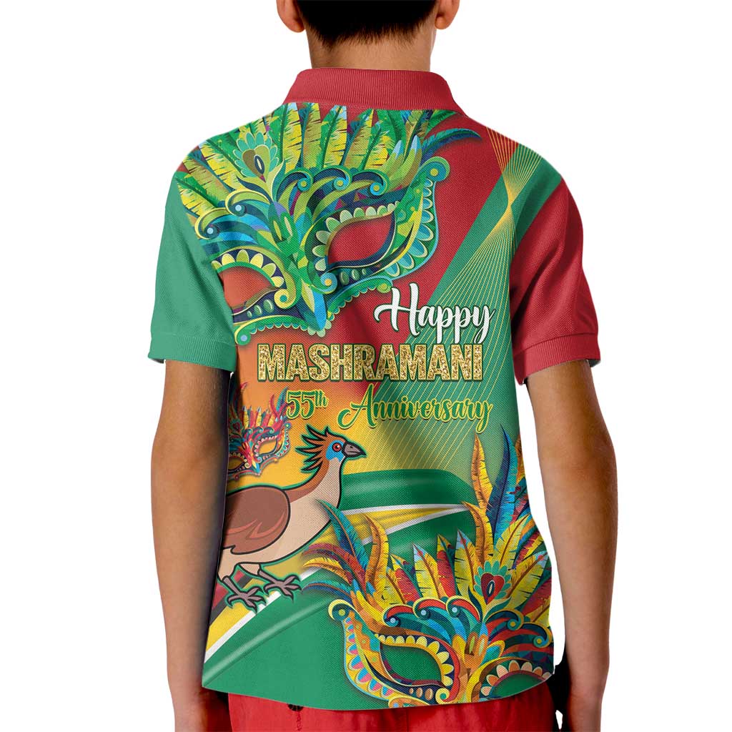 Guyana Republic Day Kid Polo Shirt Happy Mashramani 55th Anniversary