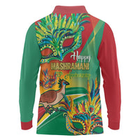 Guyana Republic Day Long Sleeve Polo Shirt Happy Mashramani 55th Anniversary
