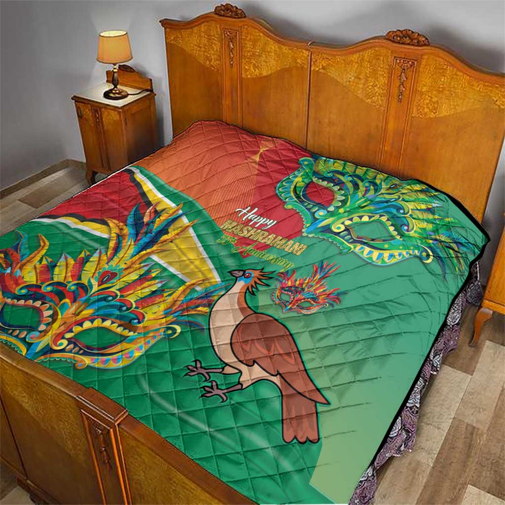 Guyana Republic Day Quilt Happy Mashramani 55th Anniversary - Wonder Print Shop
