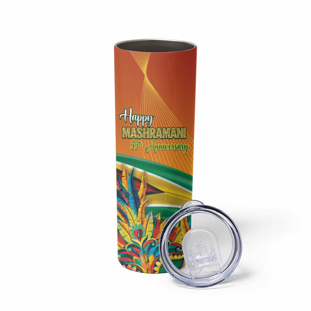 Guyana Republic Day Skinny Tumbler Happy Mashramani 55th Anniversary - Wonder Print Shop