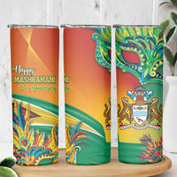 Guyana Republic Day Skinny Tumbler Happy Mashramani 55th Anniversary - Wonder Print Shop