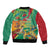 Guyana Republic Day Sleeve Zip Bomber Jacket Happy Mashramani 55th Anniversary - Wonder Print Shop