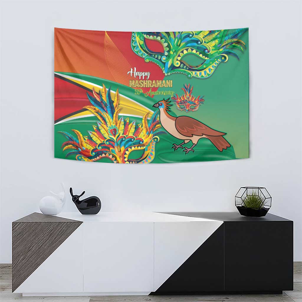 Guyana Republic Day Tapestry Happy Mashramani 55th Anniversary - Wonder Print Shop
