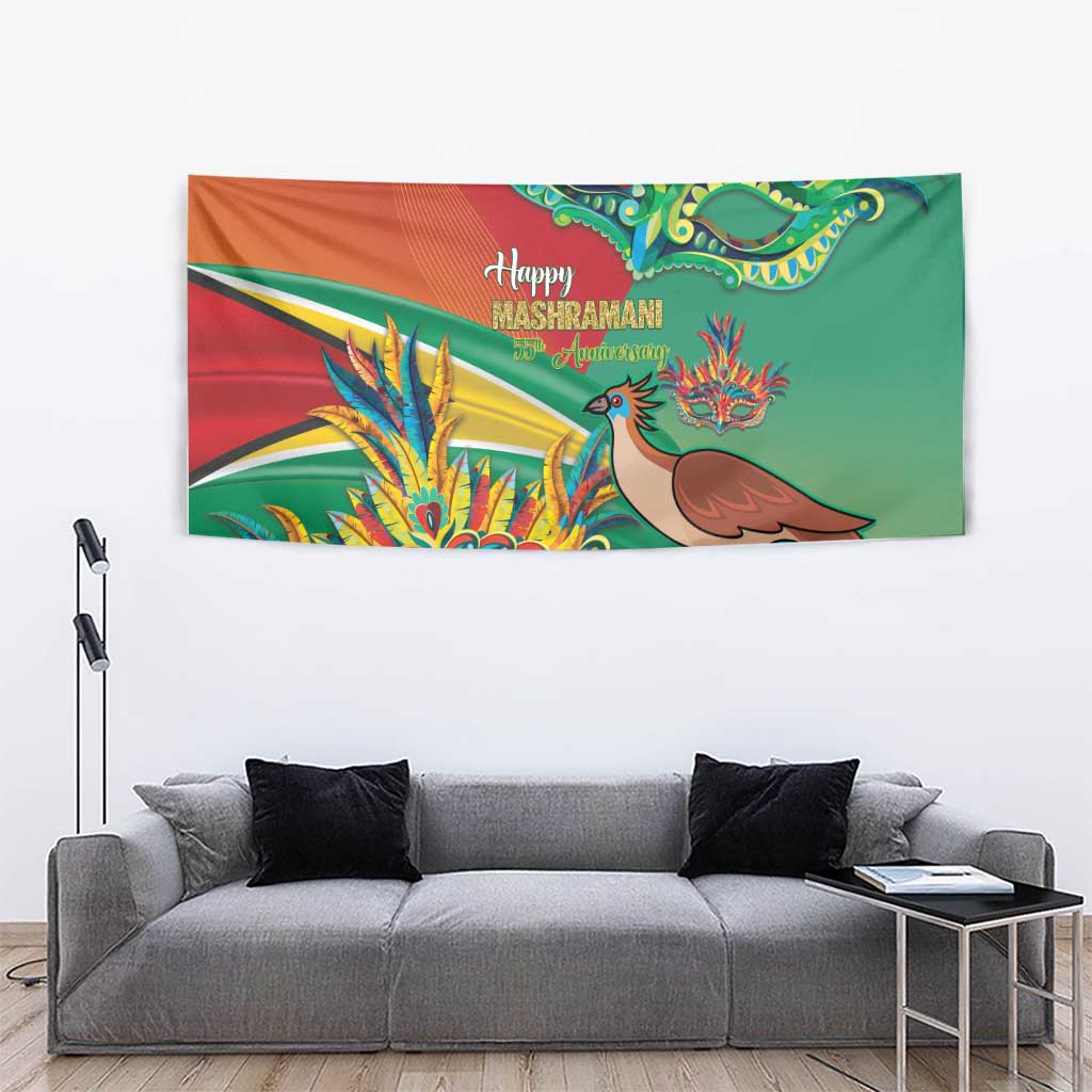 Guyana Republic Day Tapestry Happy Mashramani 55th Anniversary - Wonder Print Shop