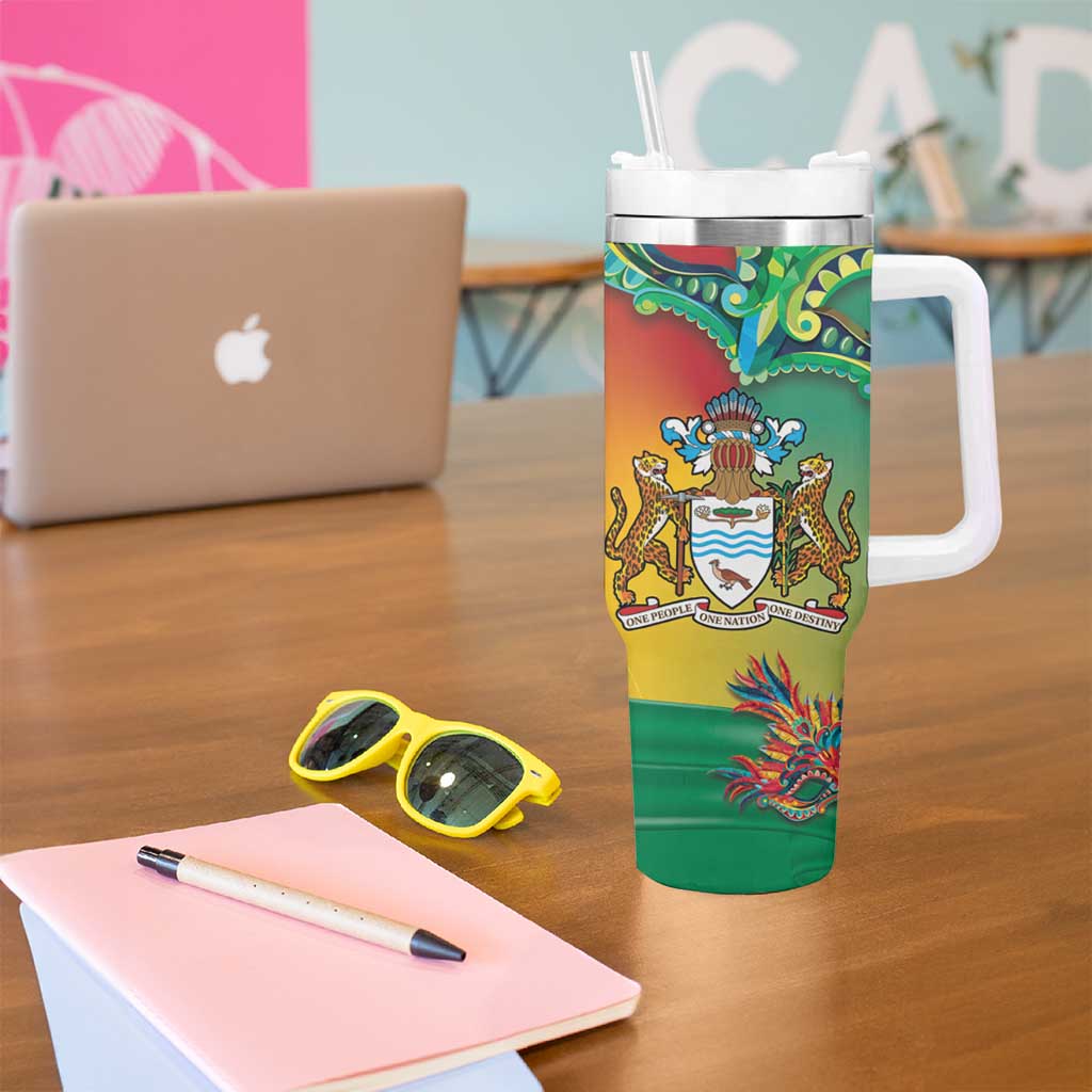 Guyana Republic Day Tumbler With Handle Happy Mashramani 55th Anniversary - Wonder Print Shop