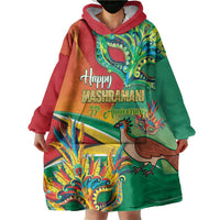 Guyana Republic Day Wearable Blanket Hoodie Happy Mashramani 55th Anniversary - Wonder Print Shop