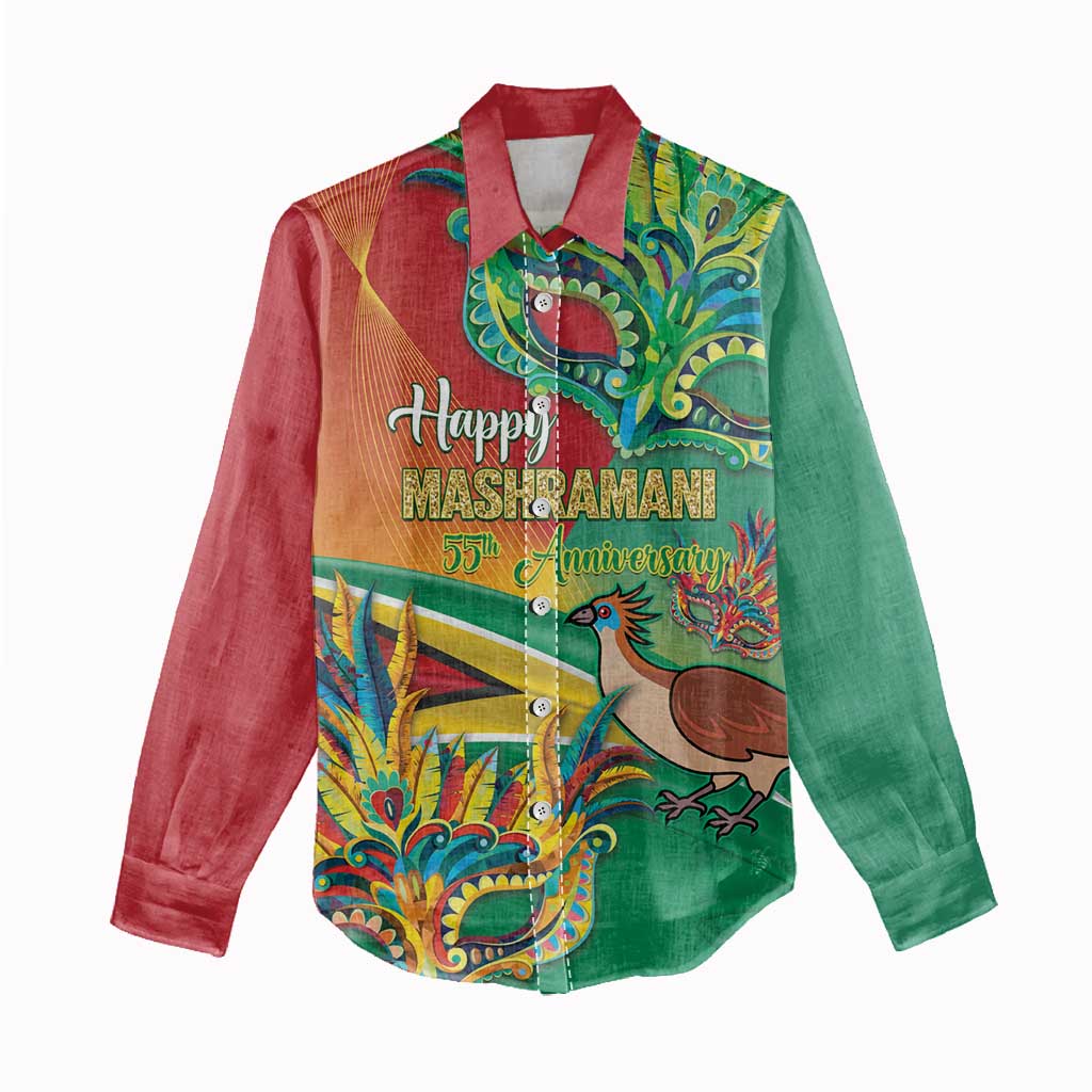 Guyana Republic Day Women Casual Shirt Happy Mashramani 55th Anniversary - Wonder Print Shop
