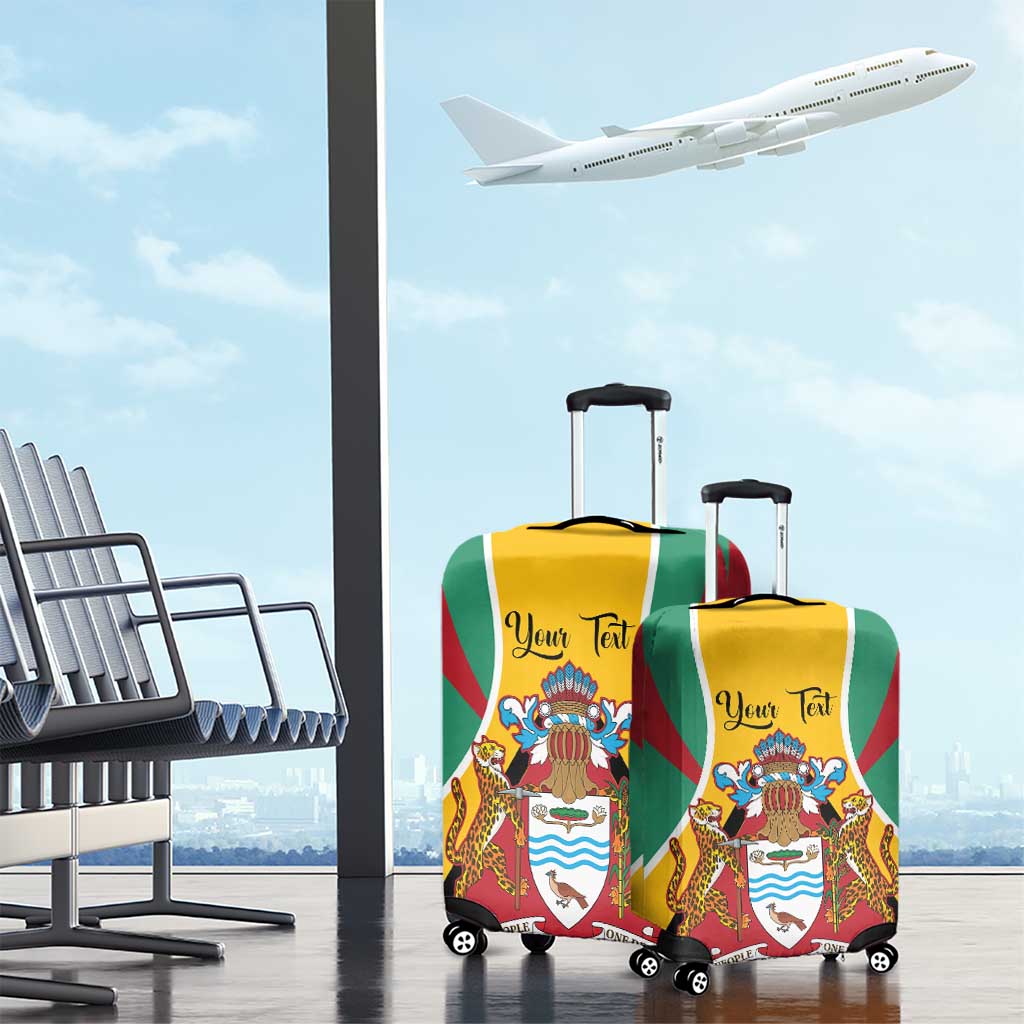 Personalized Guyana Coat Of Arms Luggage Cover Flag Color