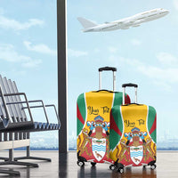 Personalized Guyana Coat Of Arms Luggage Cover Flag Color
