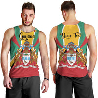 Personalized Guyana Coat Of Arms Men Tank Top Flag Color