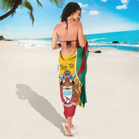 Personalized Guyana Coat Of Arms Sarong Flag Color - Wonder Print Shop