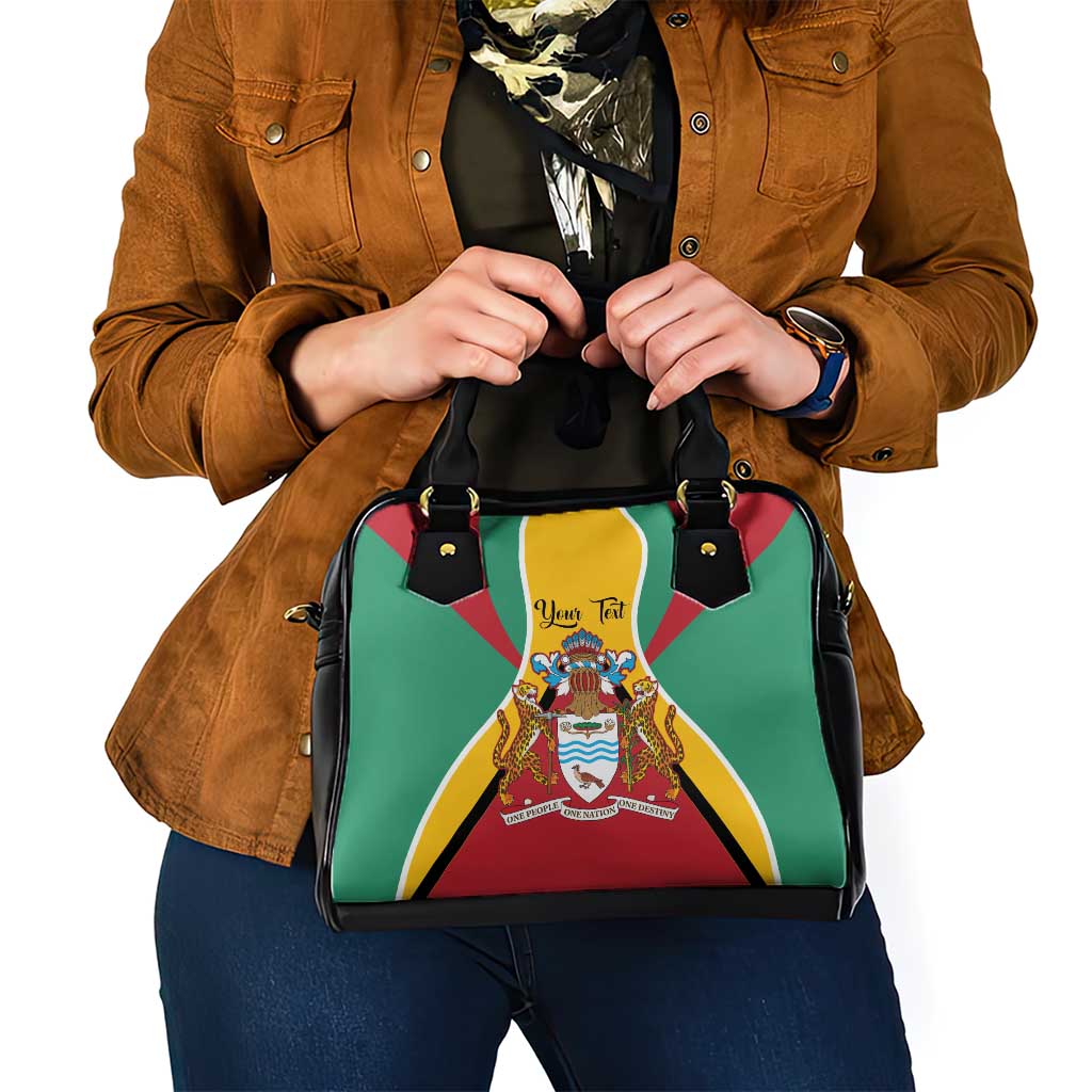 Personalized Guyana Coat Of Arms Shoulder Handbag Flag Color - Wonder Print Shop