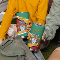 Personalized Guyana Coat Of Arms Tumbler Cup Flag Color - Wonder Print Shop