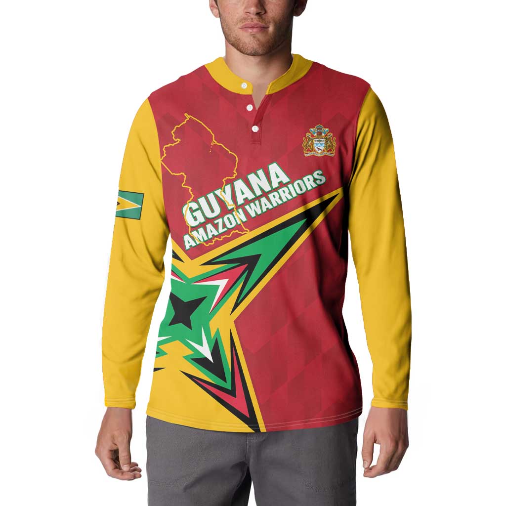Custom Guyana Cricket Button Sweatshirt Go Champions Amazon Warriors