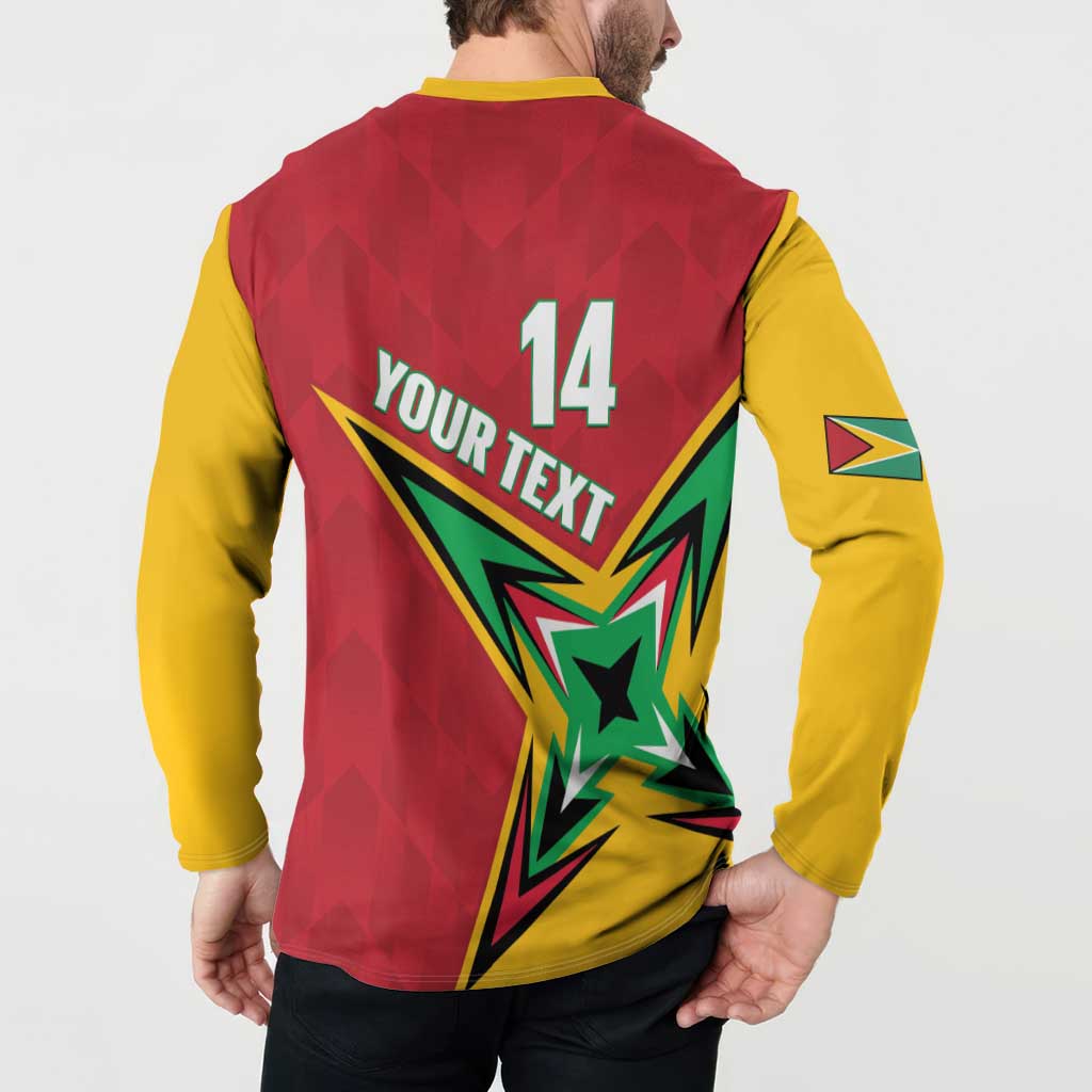 Custom Guyana Cricket Button Sweatshirt Go Champions Amazon Warriors