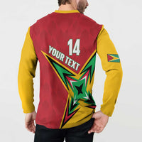 Custom Guyana Cricket Button Sweatshirt Go Champions Amazon Warriors