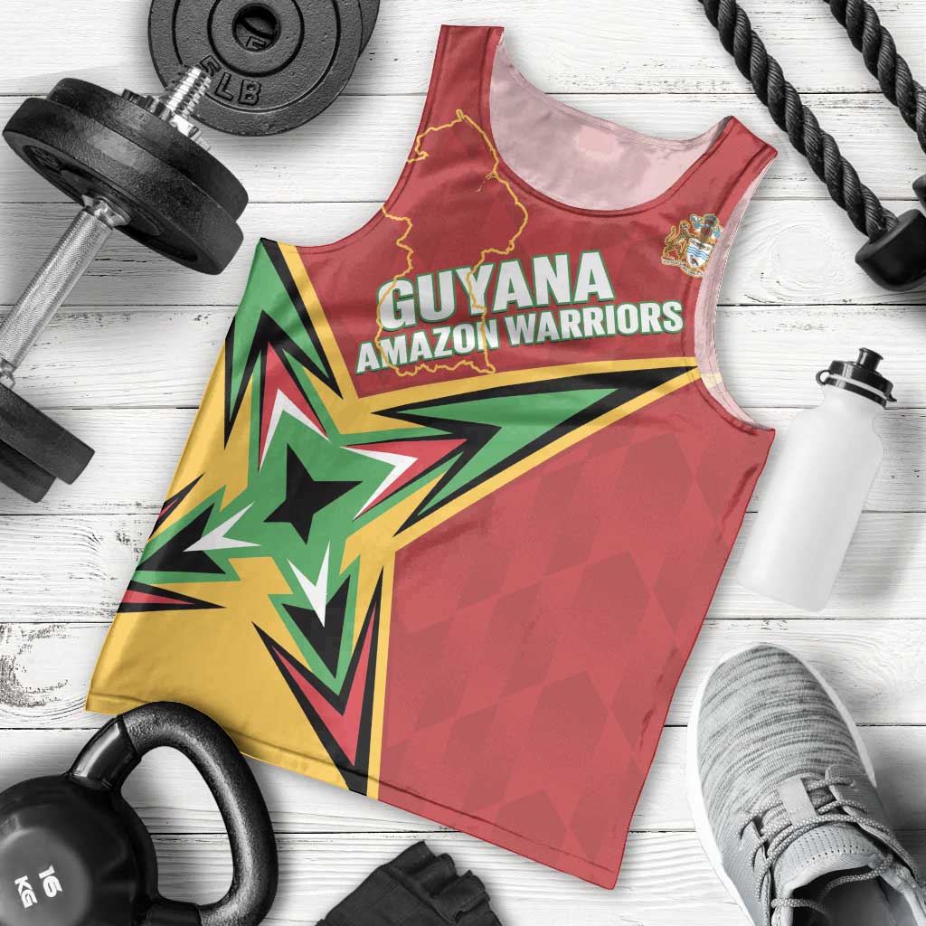 Custom Guyana Cricket Men Tank Top Go Champions Amazon Warriors