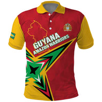 Custom Guyana Cricket Polo Shirt Go Champions Amazon Warriors