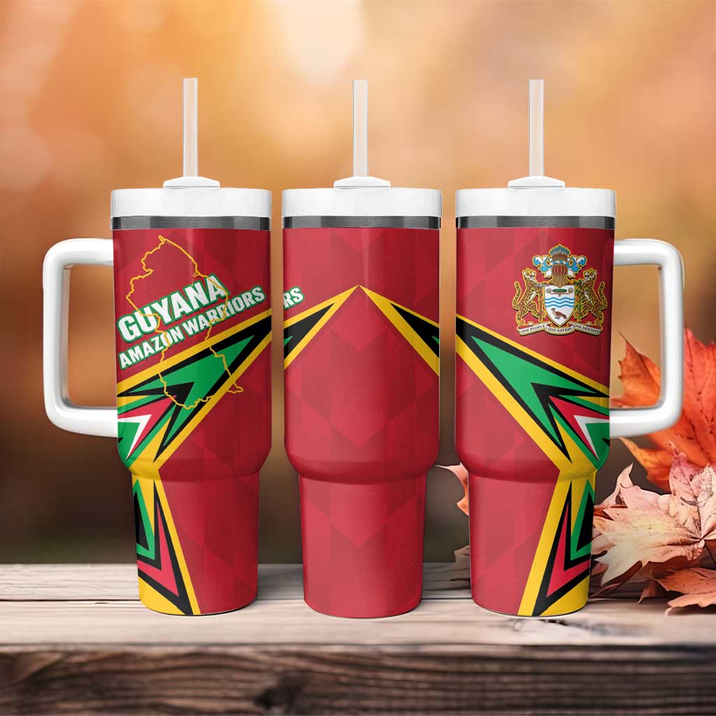 Custom Guyana Cricket Tumbler With Handle Go Champions Amazon Warriors - Wonder Print Shop