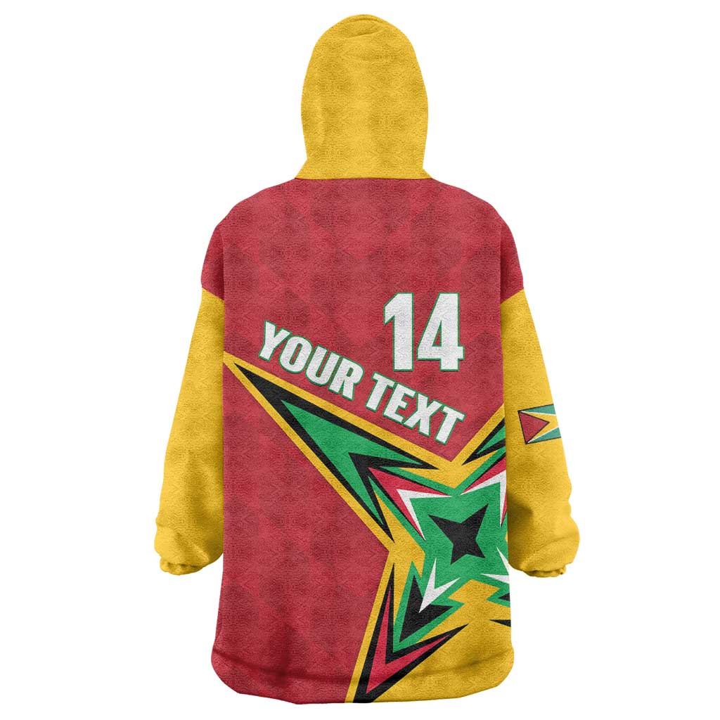 Custom Guyana Cricket Wearable Blanket Hoodie Go Champions Amazon Warriors - Wonder Print Shop