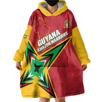 Custom Guyana Cricket Wearable Blanket Hoodie Go Champions Amazon Warriors - Wonder Print Shop