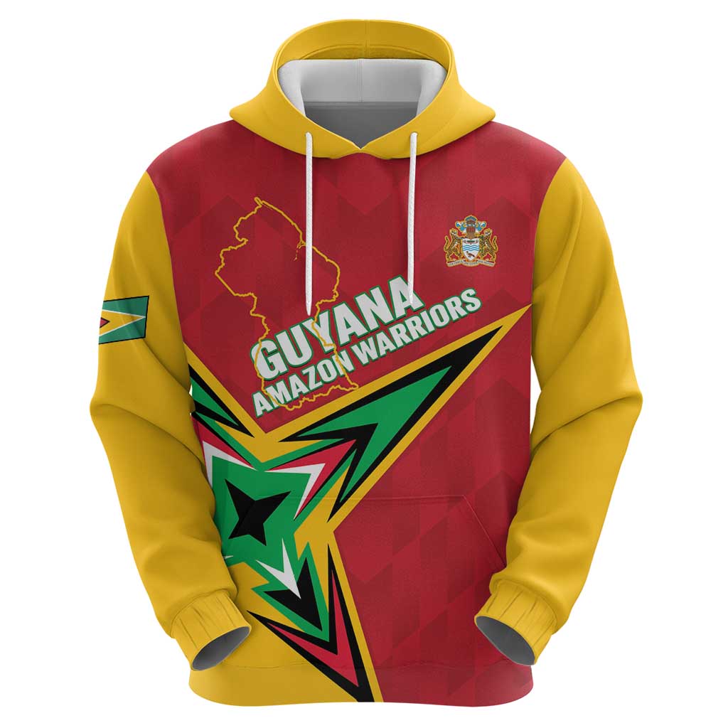 Custom Guyana Cricket Zip Hoodie Go Champions Amazon Warriors - Wonder Print Shop