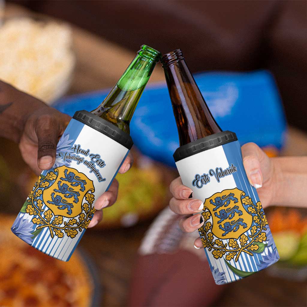 Estonia Independence Day 4 in 1 Can Cooler Tumbler Head Eesti Vabariigi Aastapaeva!