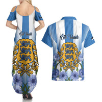 Estonia Independence Day Couples Matching Summer Maxi Dress and Hawaiian Shirt Head Eesti Vabariigi Aastapaeva!
