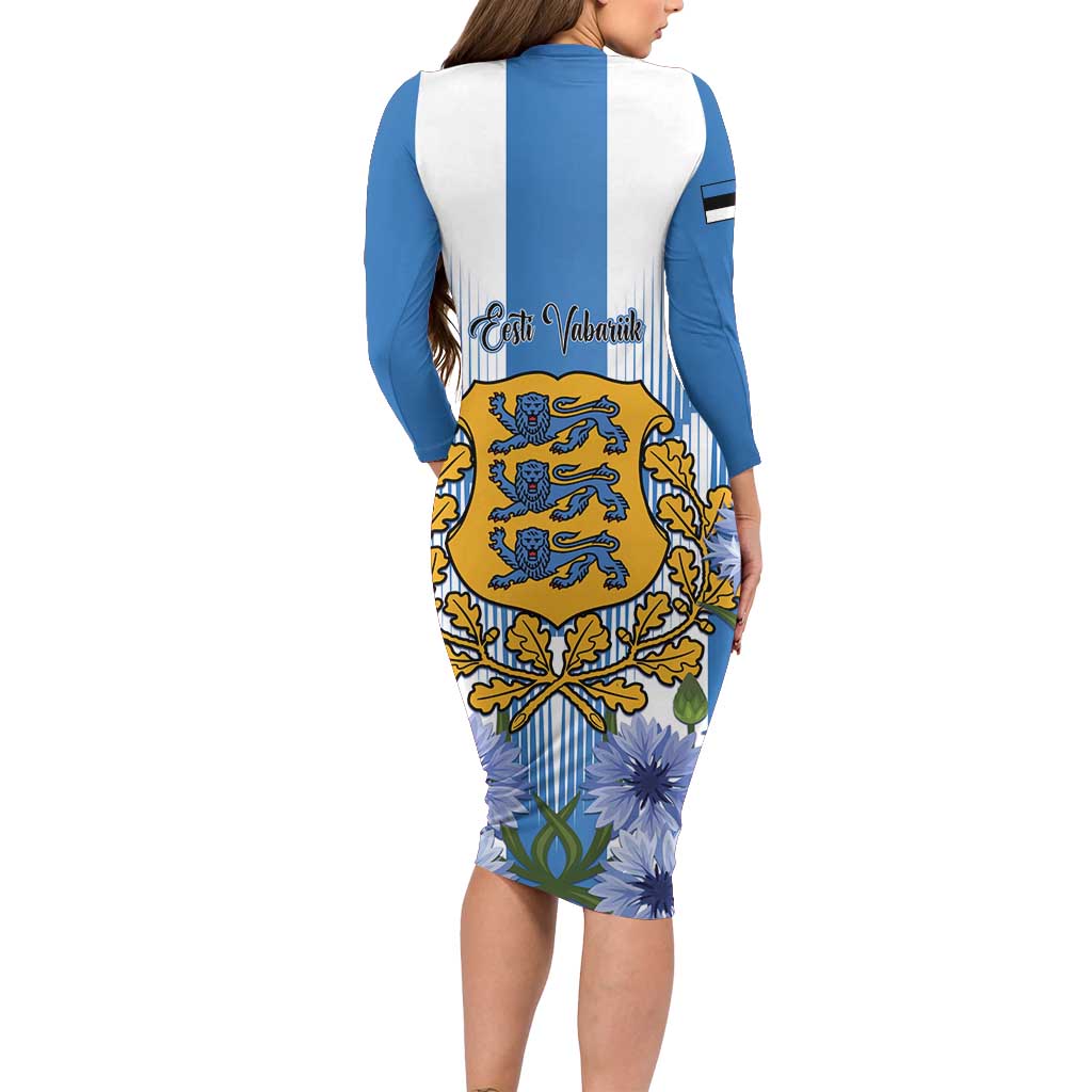 Estonia Independence Day Family Matching Long Sleeve Bodycon Dress and Hawaiian Shirt Head Eesti Vabariigi Aastapaeva!