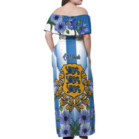 Estonia Independence Day Family Matching Off Shoulder Maxi Dress and Hawaiian Shirt Head Eesti Vabariigi Aastapaeva!