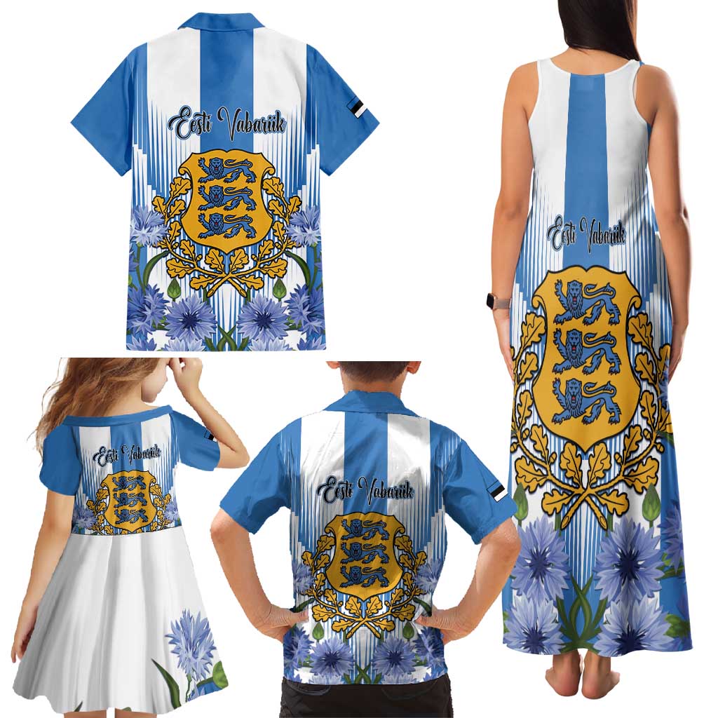 Estonia Independence Day Family Matching Tank Maxi Dress and Hawaiian Shirt Head Eesti Vabariigi Aastapaeva!