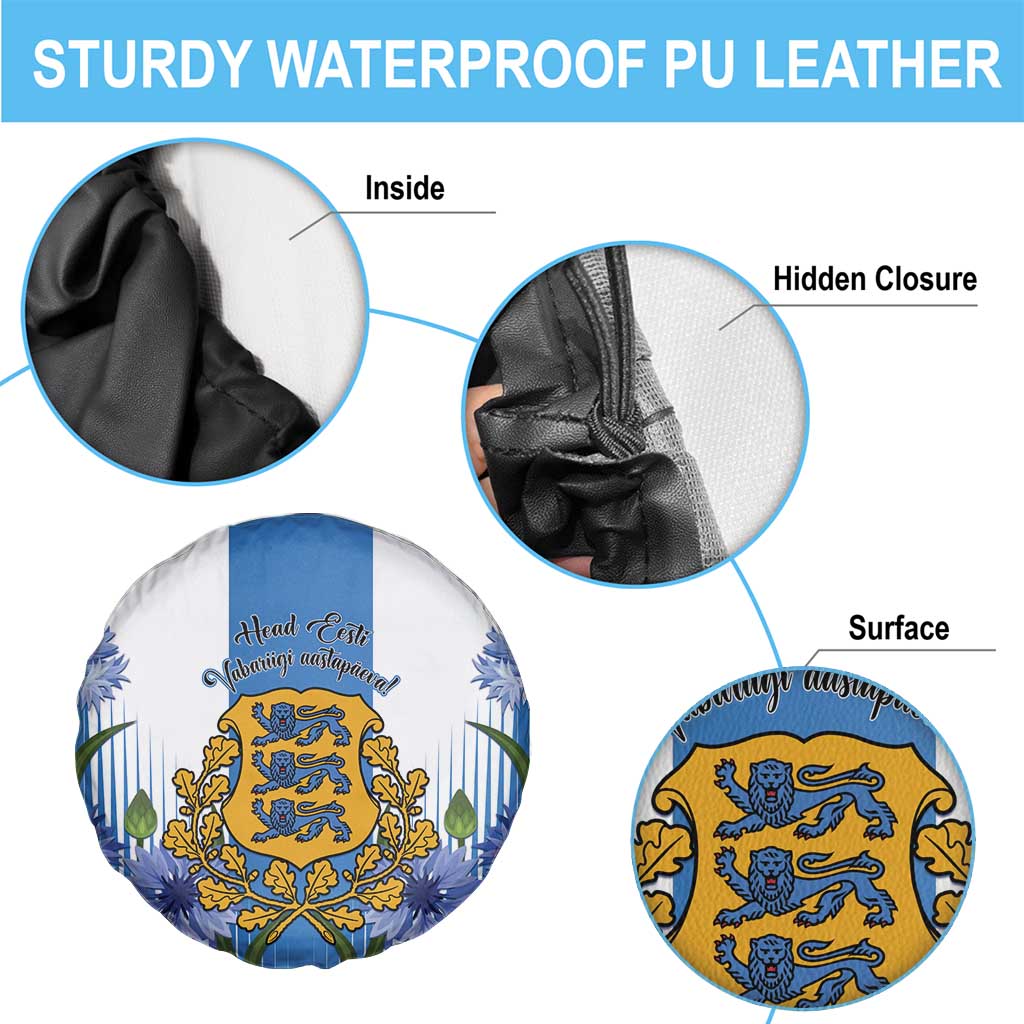 Estonia Independence Day Spare Tire Cover Head Eesti Vabariigi Aastapaeva! - Wonder Print Shop