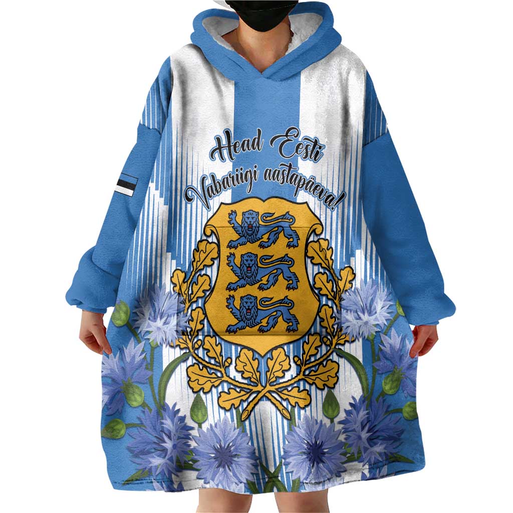 Estonia Independence Day Wearable Blanket Hoodie Head Eesti Vabariigi Aastapaeva! - Wonder Print Shop