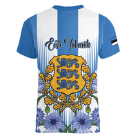 Estonia Independence Day Women V-Neck T-Shirt Head Eesti Vabariigi Aastapaeva! - Wonder Print Shop