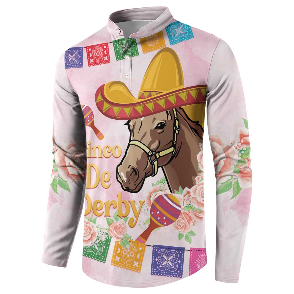 Cinco De Derby Button Sweatshirt 2025 Sombrero Horse Racing