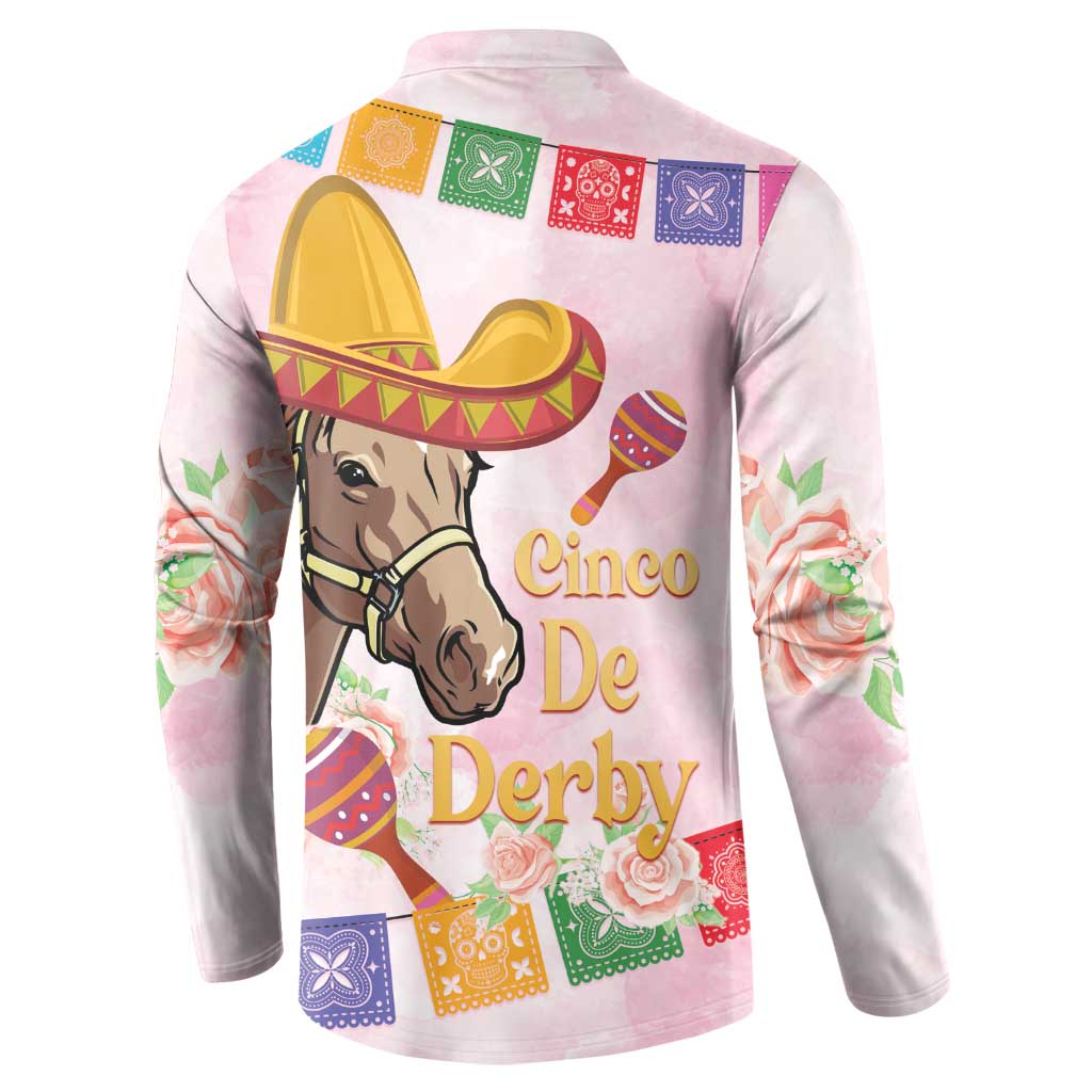 Cinco De Derby Button Sweatshirt 2025 Sombrero Horse Racing