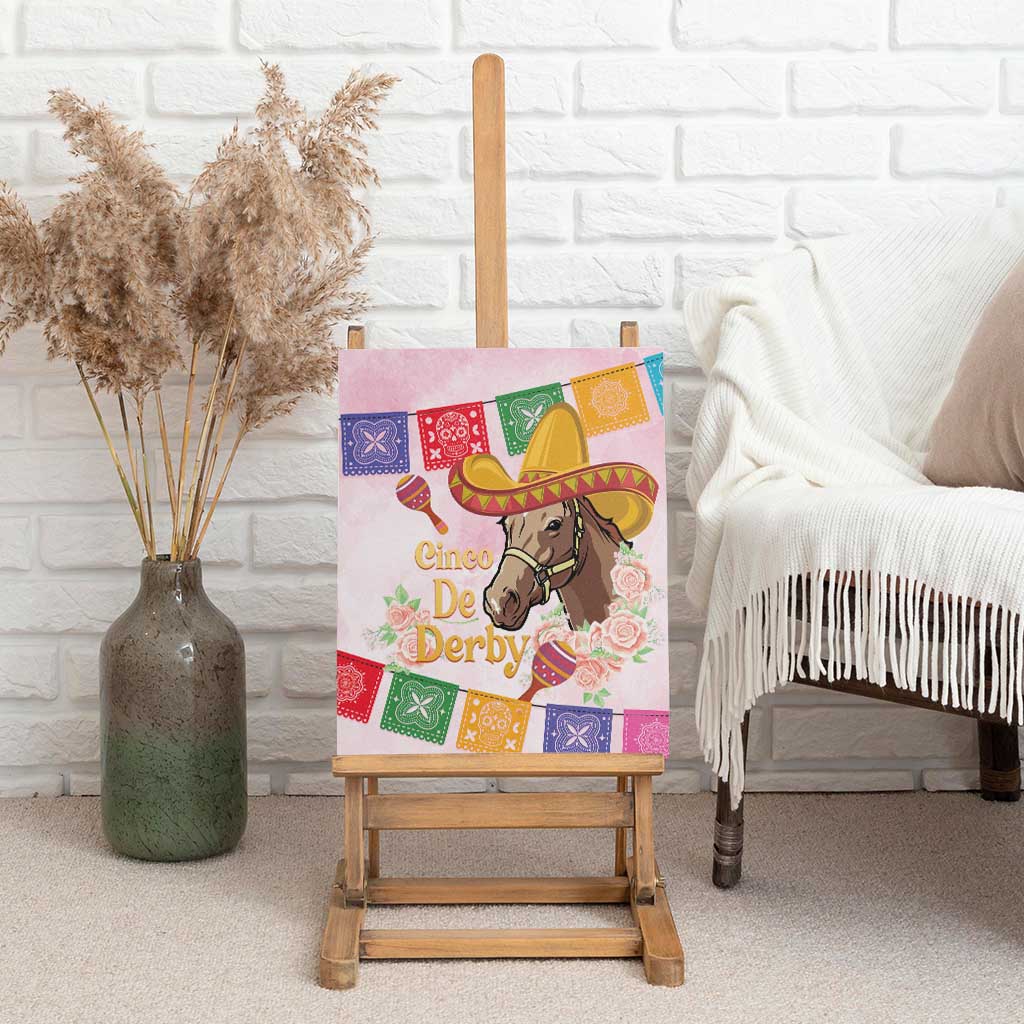 Cinco De Derby Canvas Wall Art 2025 Sombrero Horse Racing