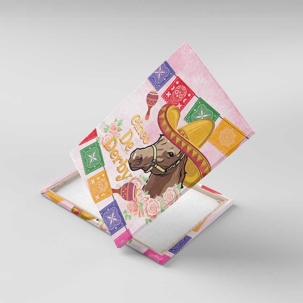 Cinco De Derby Canvas Wall Art 2025 Sombrero Horse Racing
