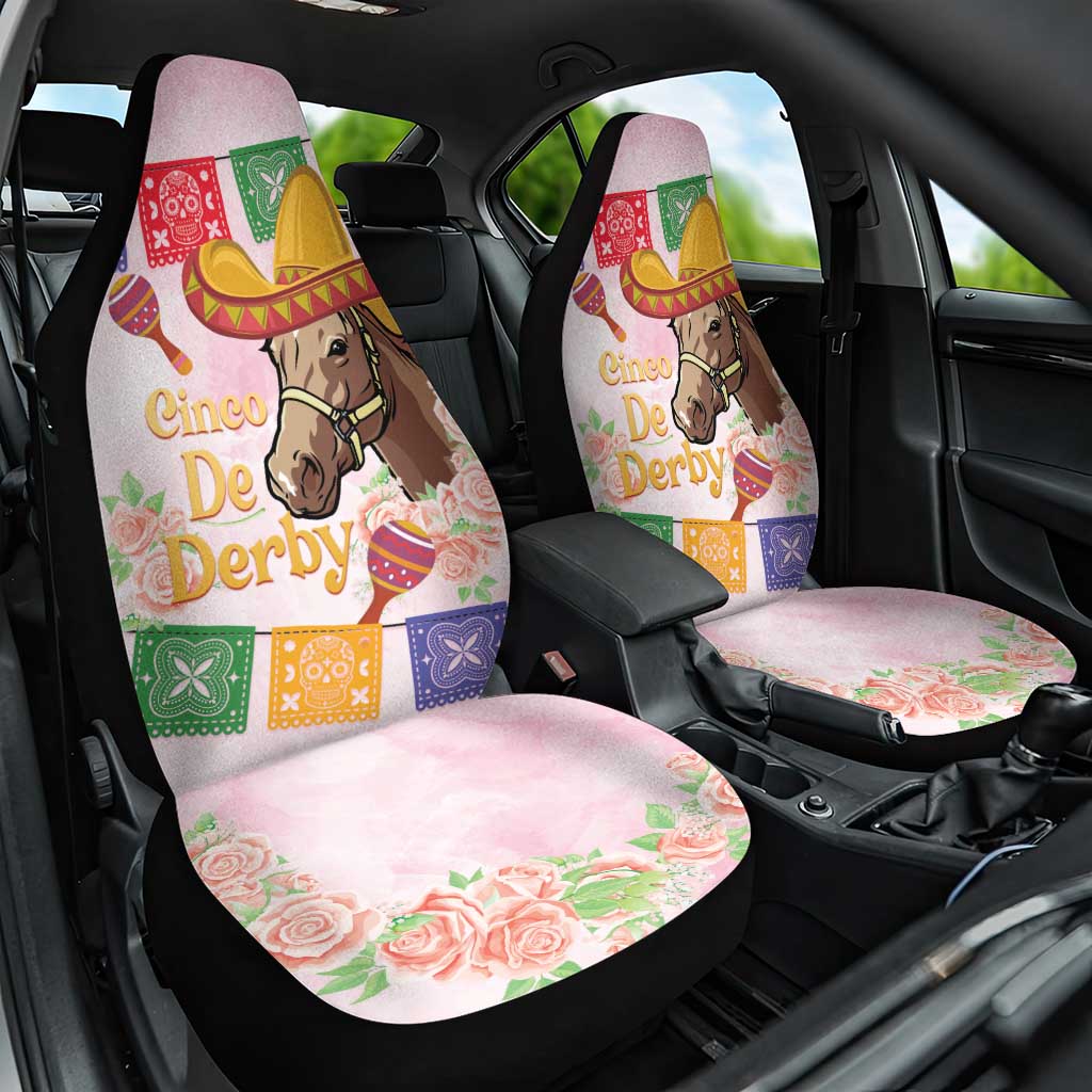 Cinco De Derby Car Seat Cover 2025 Sombrero Horse Racing