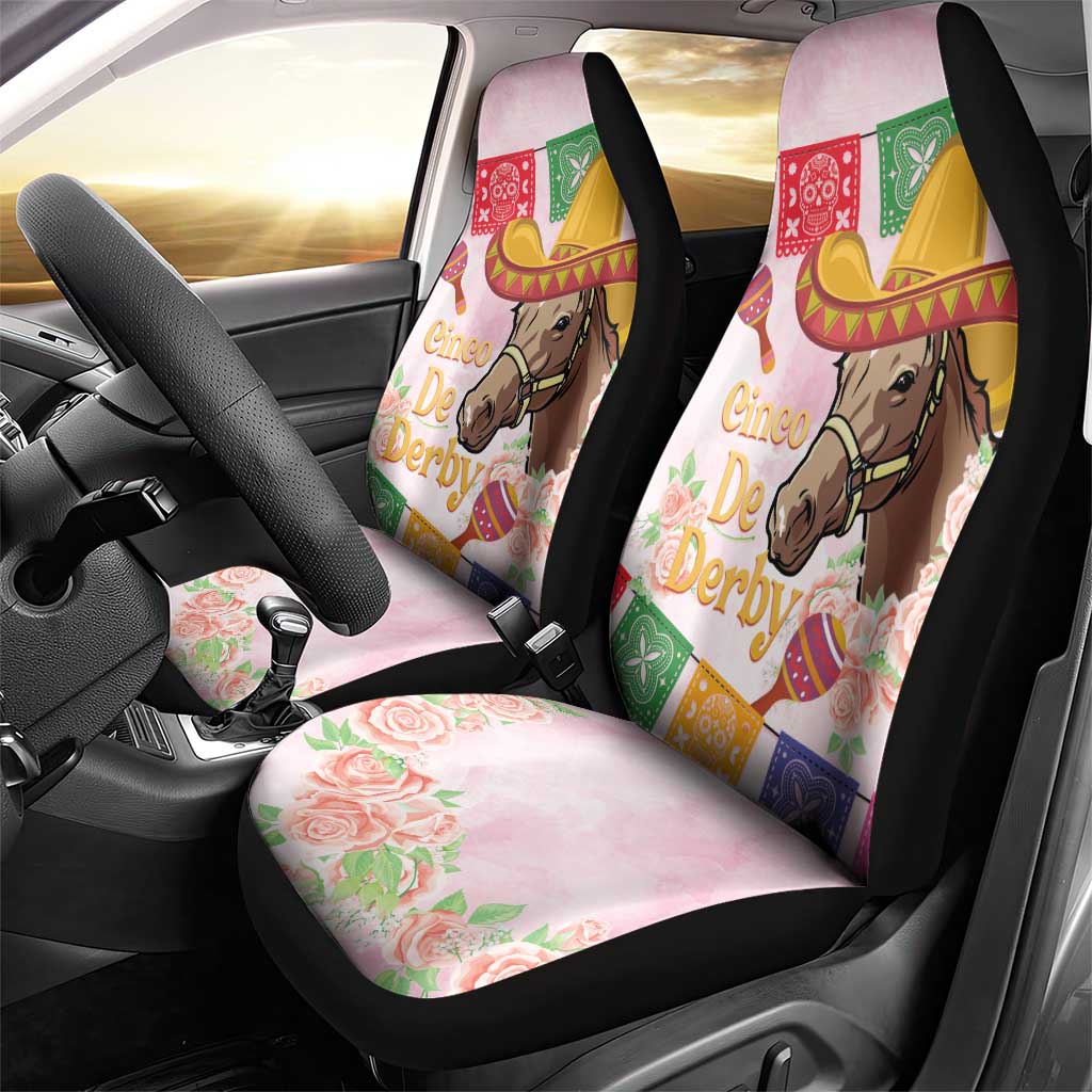 Cinco De Derby Car Seat Cover 2025 Sombrero Horse Racing