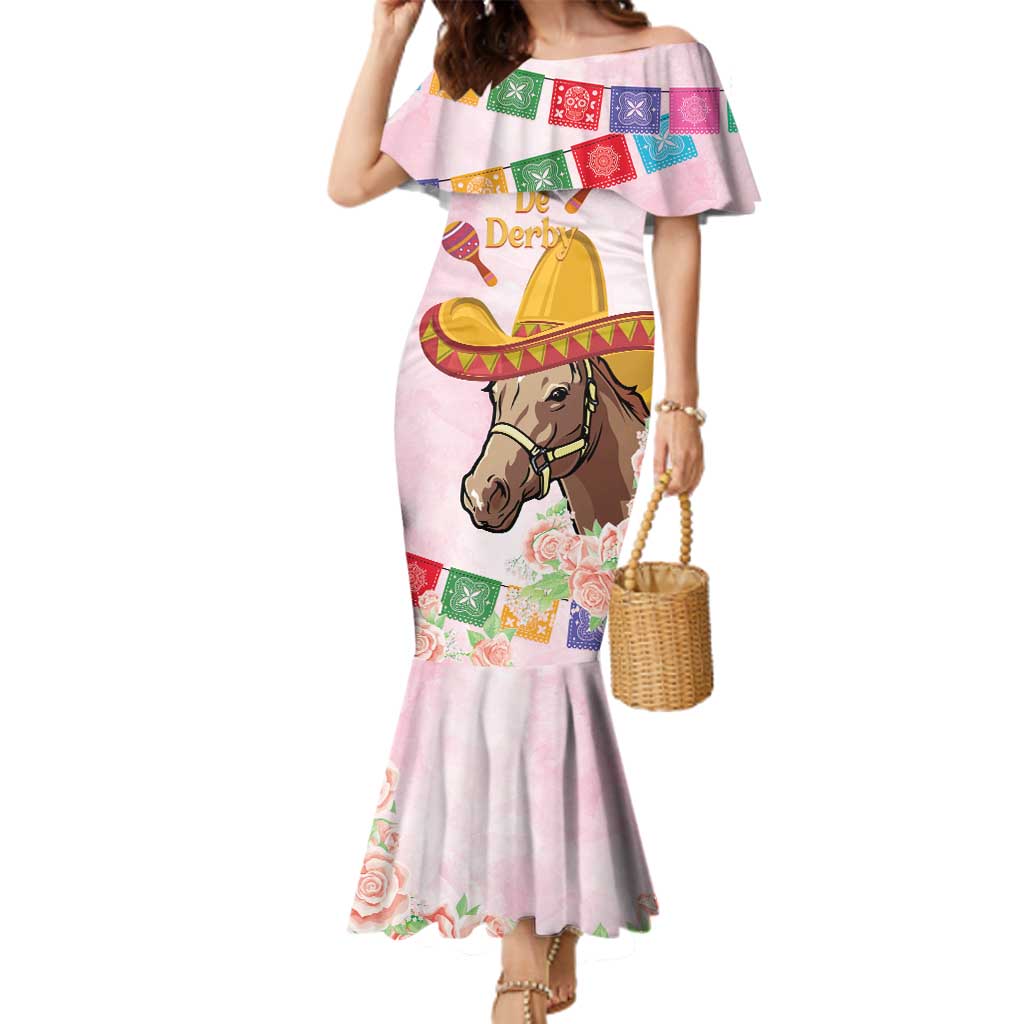 Cinco De Derby Family Matching Mermaid Dress and Hawaiian Shirt 2025 Sombrero Horse Racing