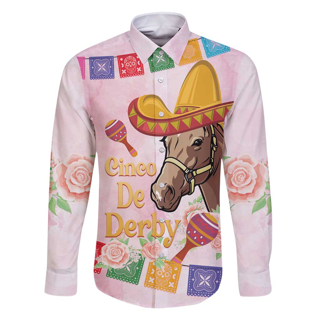 Cinco De Derby Family Matching Off Shoulder Maxi Dress and Hawaiian Shirt 2025 Sombrero Horse Racing