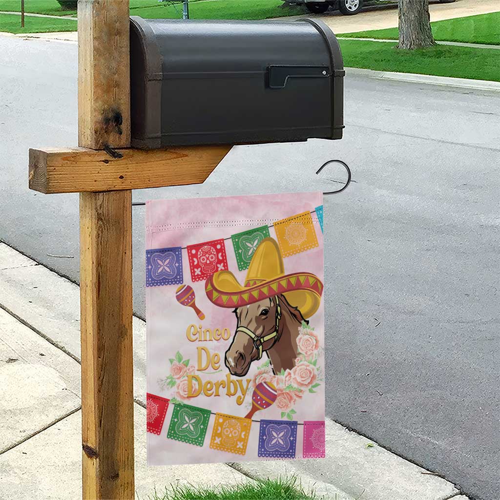 Cinco De Derby Garden Flag 2025 Sombrero Horse Racing
