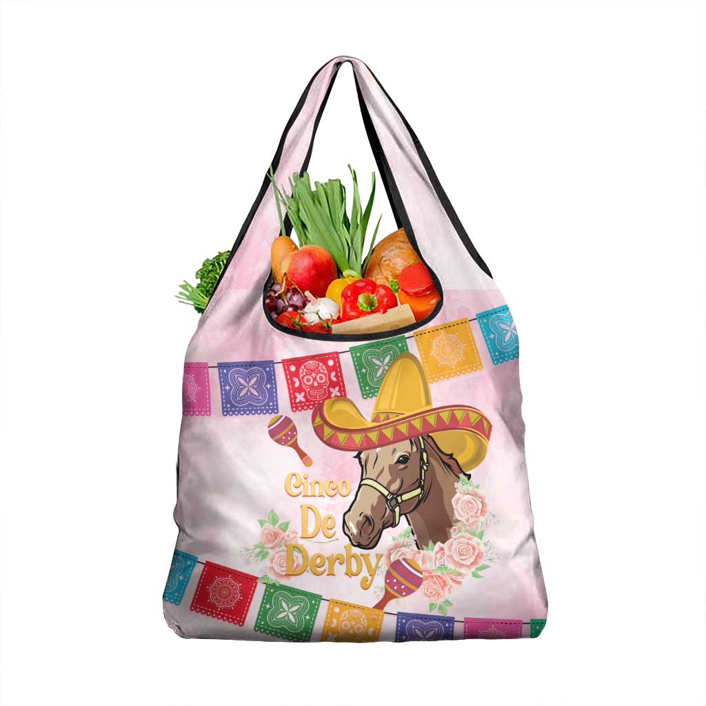Cinco De Derby Grocery Bag 2025 Sombrero Horse Racing