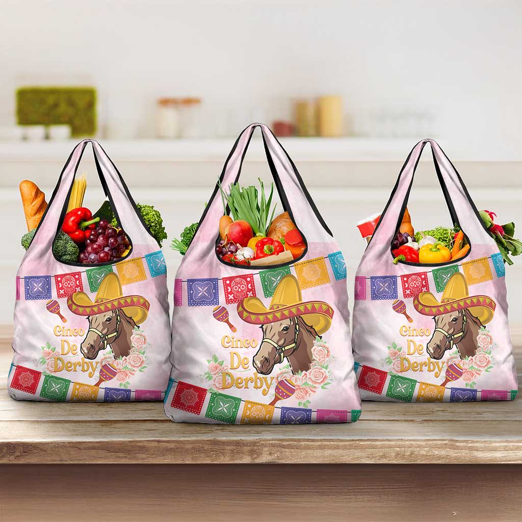 Cinco De Derby Grocery Bag 2025 Sombrero Horse Racing