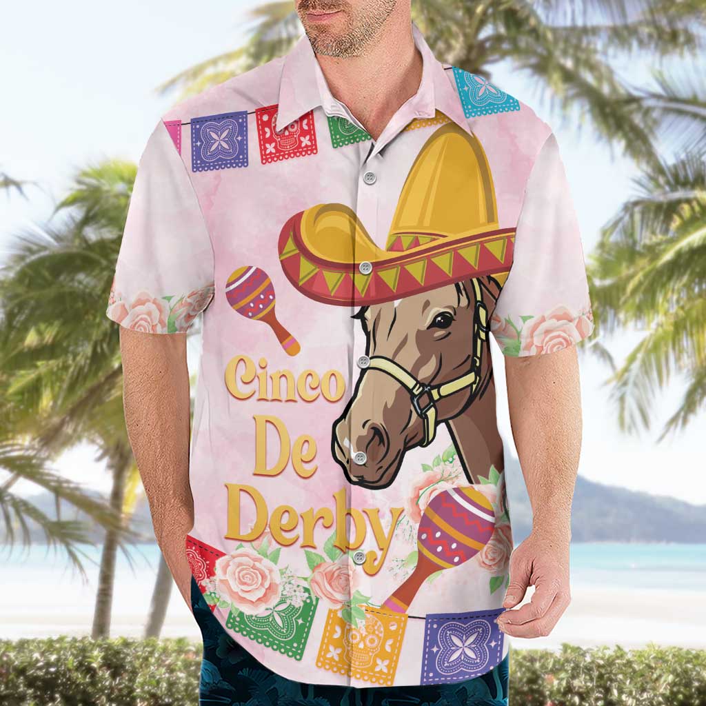Cinco De Derby Hawaiian Shirt 2025 Sombrero Horse Racing