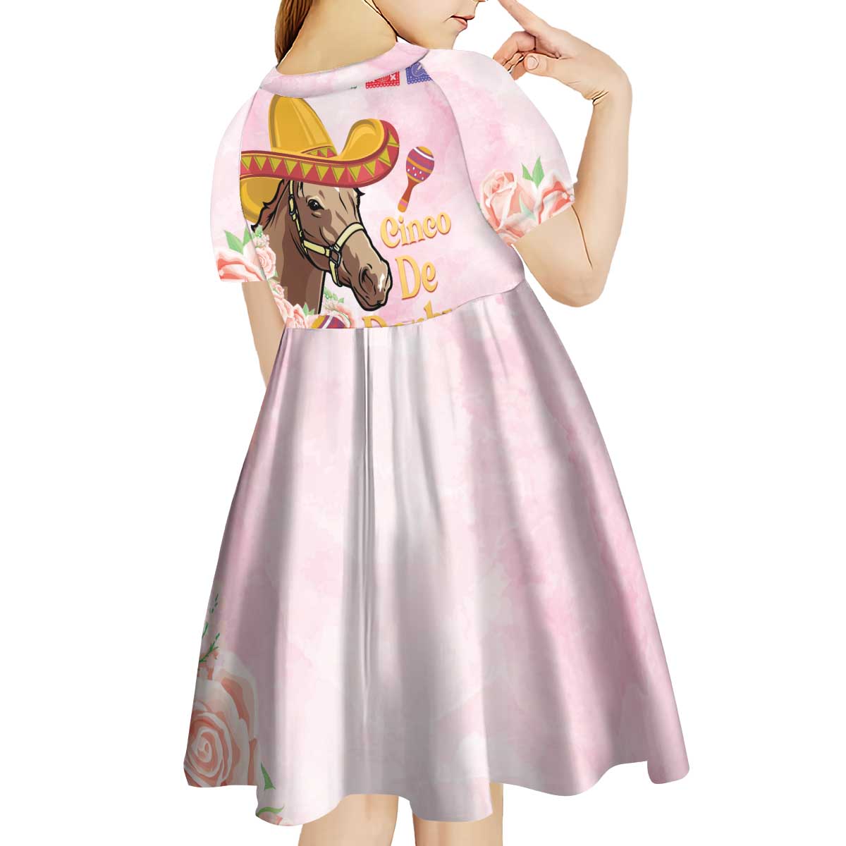 Cinco De Derby Kid Short Sleeve Dress 2025 Sombrero Horse Racing