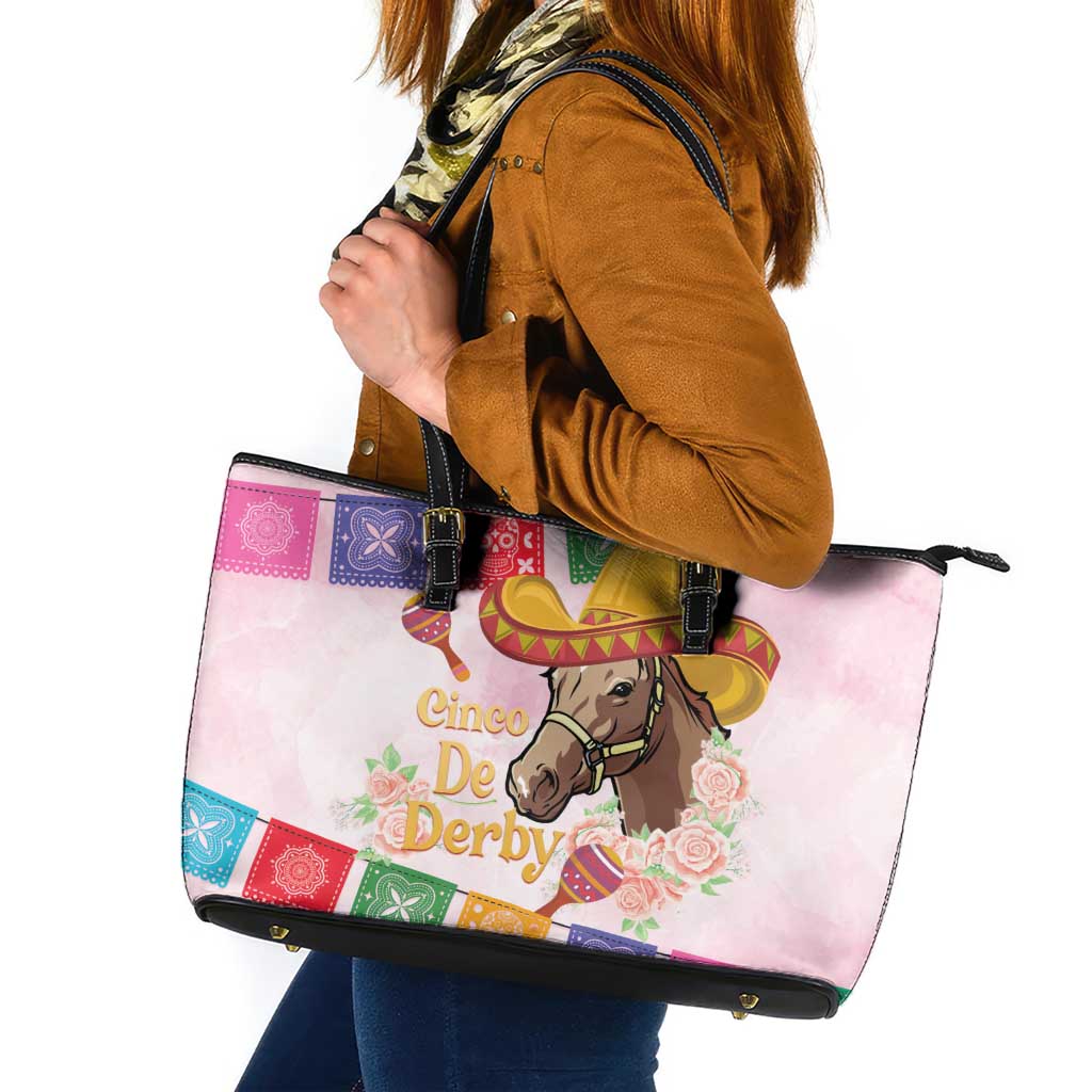 Cinco De Derby Leather Tote Bag 2025 Sombrero Horse Racing