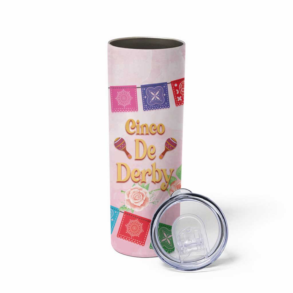 Cinco De Derby Skinny Tumbler 2025 Sombrero Horse Racing - Wonder Print Shop